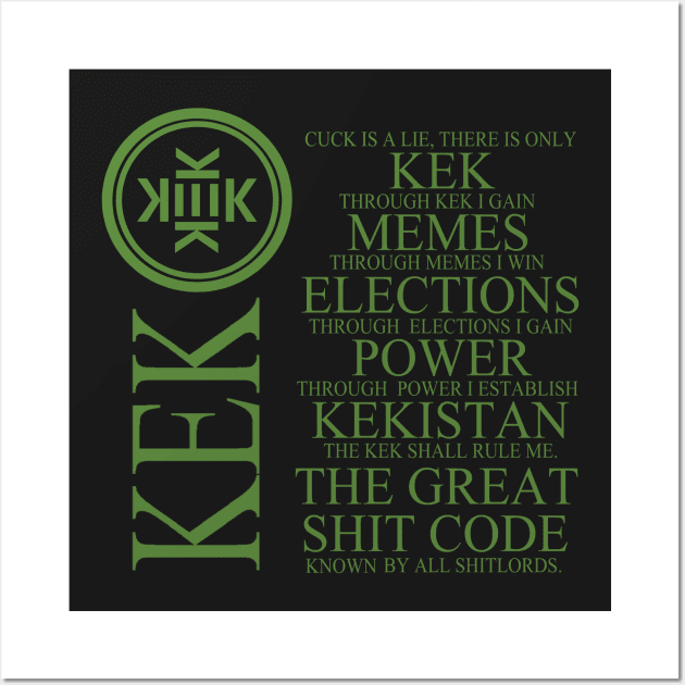 The Kek Code Wall Art by KingVego